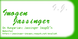 imogen jassinger business card